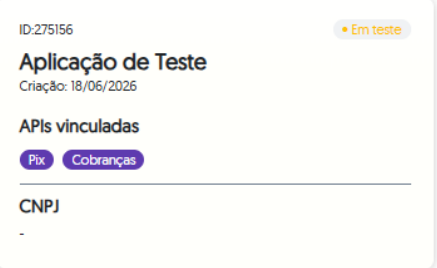 Aplicação criada