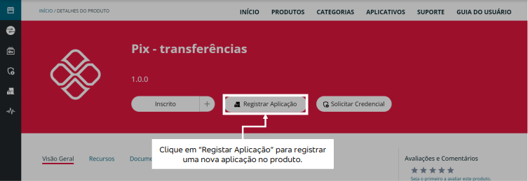 Registrar Aplicação